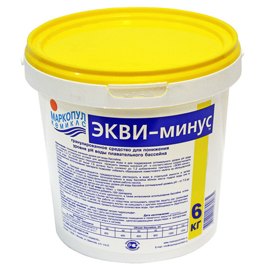 Порошок для понижения уровня pH Маркопул "ЭКВИ-минус" (ведро, 6 кг)
