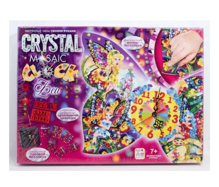 Набор креативного творчества "CRYSTAL MOSAIC CLOCK Феи"