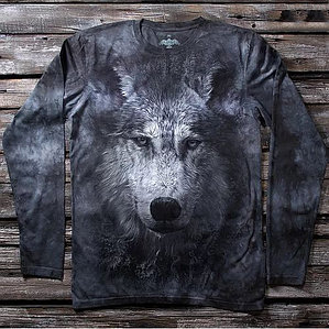 «Волк серый» мужской лонгслив в Алматы