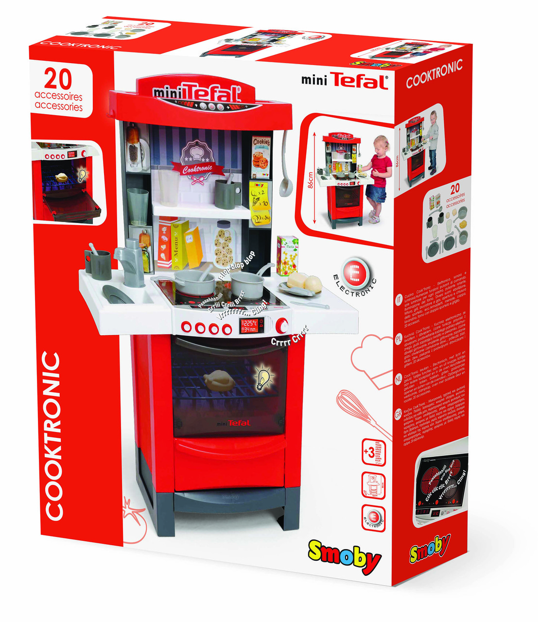 Детская игровая кухня электронная кухня Smoby Tefal Cooktronic 311501