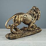 Статуэтка "Рычащий лев", бронзовый цвет, 22 см, фото 2