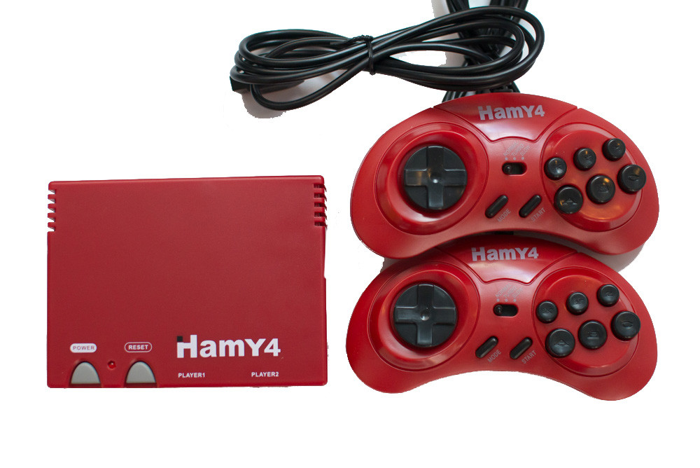 Игровая приставка 8 bit + 16 bit "Hamy 4" (350 в 1) 350 встроенных игр + 2 геймпада + USB кабель (Красная) - фото 2 - id-p76971313