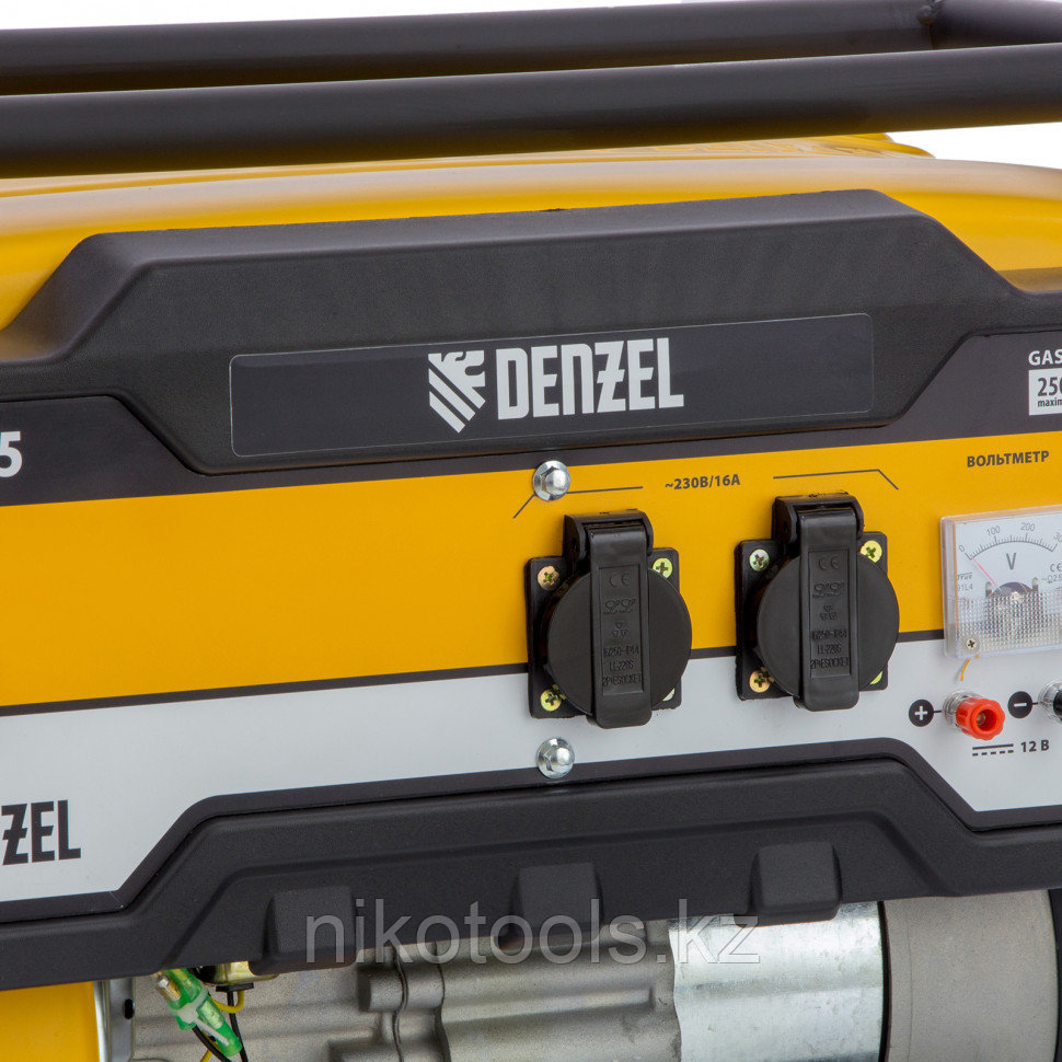 Генератор бензиновый PS 25, 2,5 кВт, 230В, 15л, ручной стартер// Denzel - фото 5 - id-p76974849