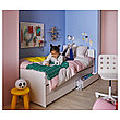 Кровать каркас с выдвижной кроватью СЛЭКТ белый 90x200 см ИКЕА, IKEA, фото 2