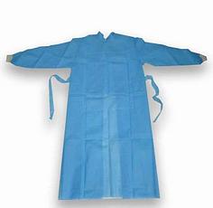 Халат одноразовый на завязках.