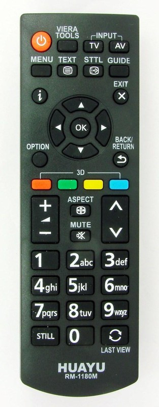 Универсальный пульт ДУ для телевизоров Panasonic HUAYU RM-1180M (черный) - фото 1 - id-p76992778