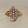 Золотое кольцо с бриллиантами / 18 размер 
(Муканова 159), фото 2