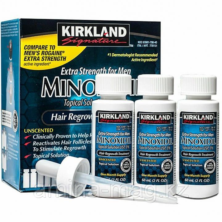 Миноксидил 5% Kirkland (minoxidil) для роста волос (6 шт +пипетка)