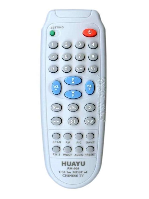 Универсальный пульт ДУ для телевизоров HUAYU RM-908 (6 кодов)
