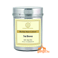 Хна для волос натуральная Каштан/Орехово-коричневая 100% (Herbal Hair Color Nut Brown KHADI), 150 гр.