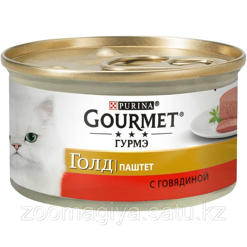 Консервы Gourmet Gold паштет для кошек с говядиной - 85 г х 24 штук - фото 1 - id-p77015421