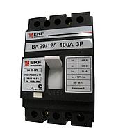 Выключатель автоматический ВА-99 125/ 63А 3P 25кА EKF PROxima