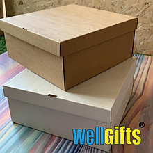 Подарочная картонная коробка для упаковки 25х25х10 см