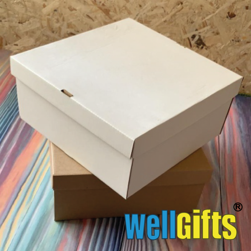 Подарочная картонная упаковка 15х15х10 см Белый - фото 1 - id-p78830891