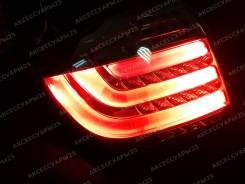 Задние тюнинг фонари в стиле BMW RED на TOYOTA HIGHLANDER 2011-2013