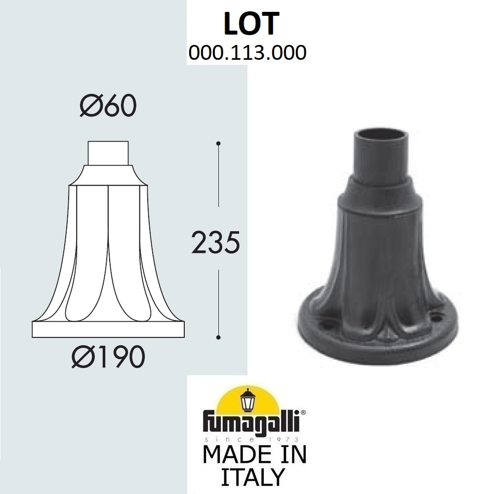 FUMAGALLI Парковый столб FUMAGALLI LOT 000.113.000.A0 - фото 1 - id-p77037026