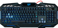 Клавиатура проводная игровая Defender Doom Keeper GK-100DL, ENG/RUS, USB, 3 цвета подсветки, НОВИНКА