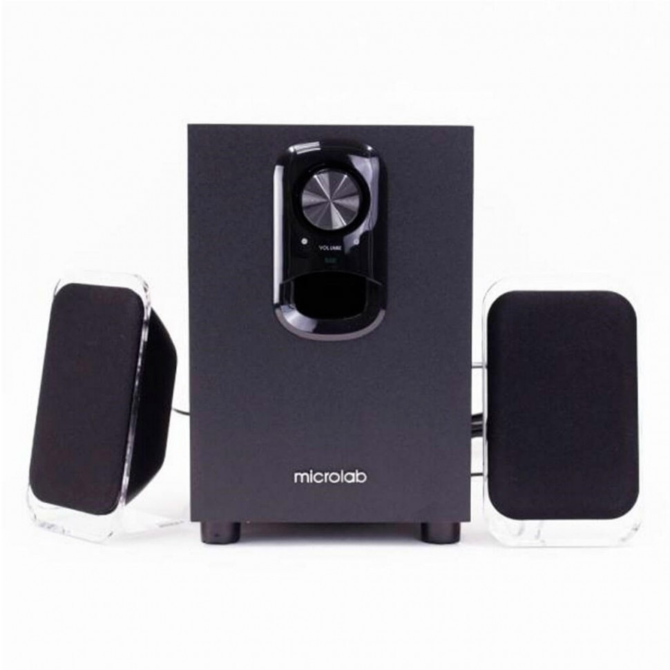 Акустическая система, Microlab, M-108R, 11Вт (2,5Вт*2+6Вт), Вход/Выход 3,5 MiniJack, Чёрный