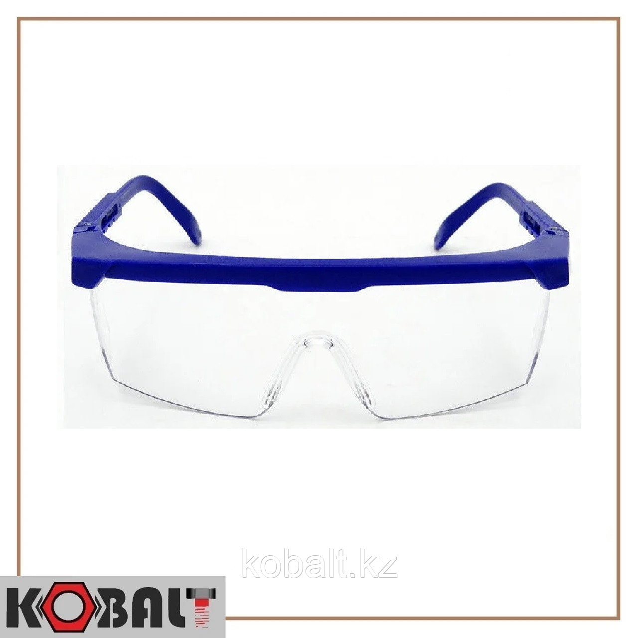 Очки защитные прозрачные с синей оправой - фото 1 - id-p77064344