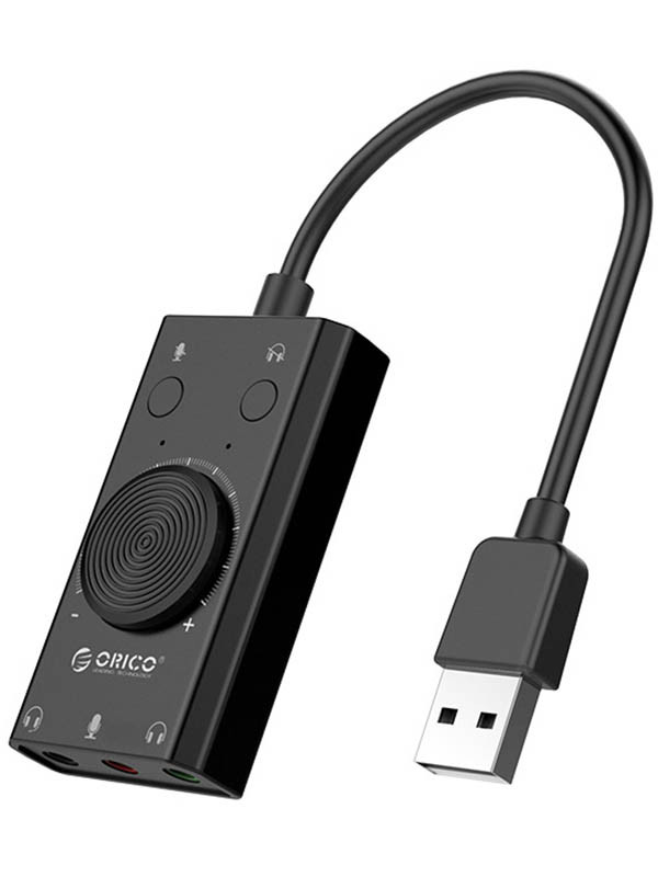 Звуковая карта внешняя USB ORICO SC2-BK-EP - фото 1 - id-p77068901