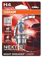 64193NL-01B Лампа "+150%" света H4 12V 60/55W P43t NIGHT BREAKER LASER 1Х блистер