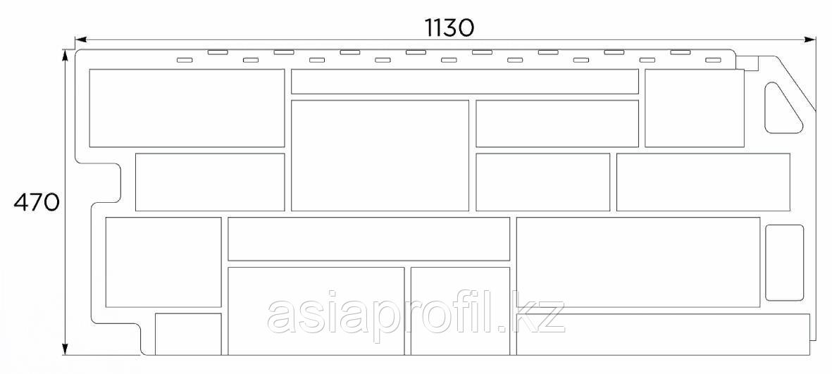 Фасадные панели Бежевый 1130x470 мм (0,5 м2) Камень FINEBER - фото 2 - id-p77087033