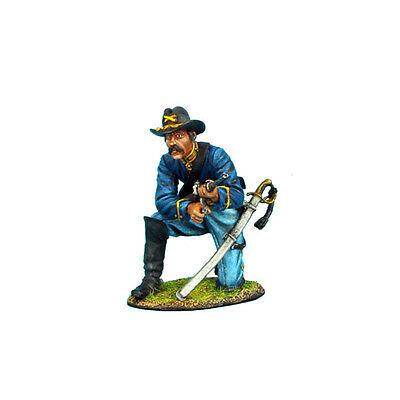 Коллекционный солдатик, Гражданская война США, Спешившийся Кавалерист перезаряжающийся на колене - фото 1 - id-p77086744