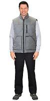 Жилет "ЕВРОПА" удлиненный (на подкладке флис черный) графит