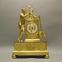 Каминные часы в стиле Ампир «Античный музыкант»