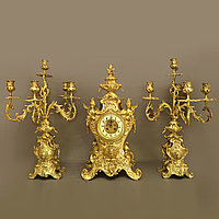 ЧАСОВОЙ ГАРНИТУР В СТИЛЕ НЕОРОКОКО Часовая мастерская Ad. Mougin.