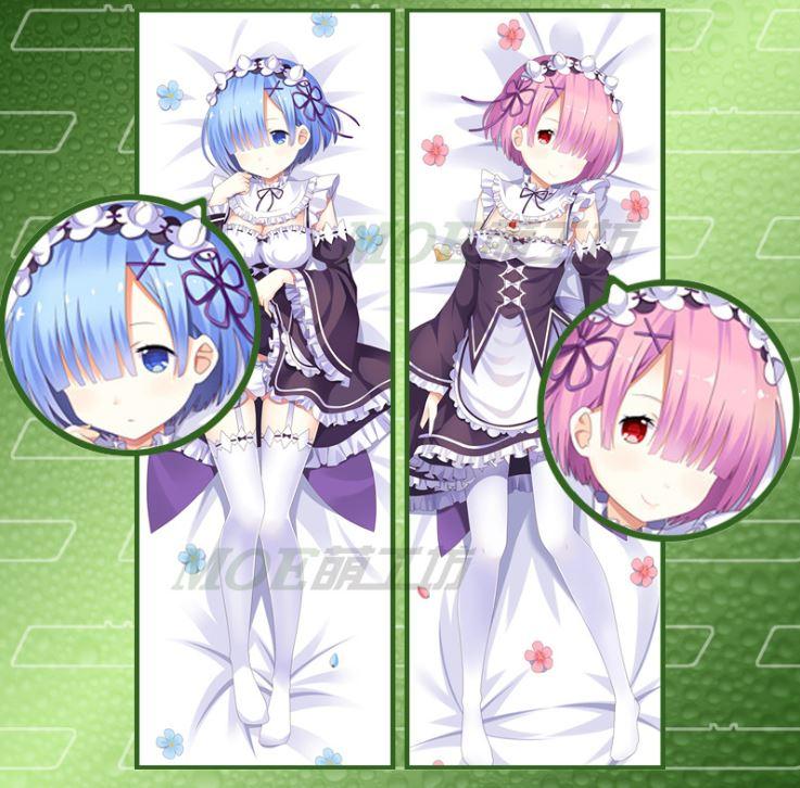 Дакимакура Рам и Рем - Re:Zero (наволочка на подушку)