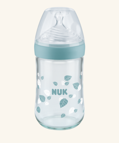 NUK Бутылка стекло Nature Sense 240 мл соска сил 1 р M Белая, фото 1