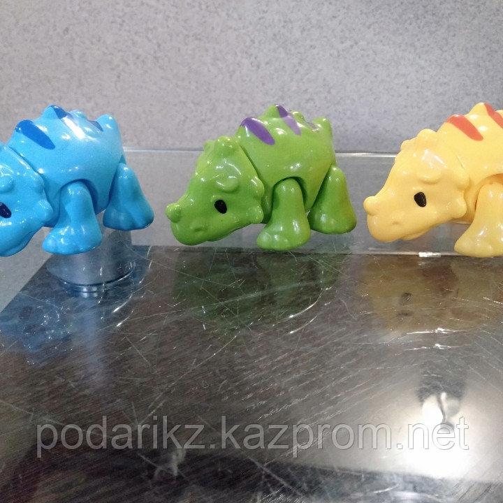 Заводные животные Динозаврики 3 цвета