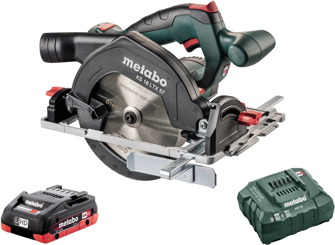 Аккумуляторная дисковая пила Metabo KS 18 LTX 57 + 1 LiHDх4Ач + ЗУ ASC30-36 - фото 1 - id-p77110365