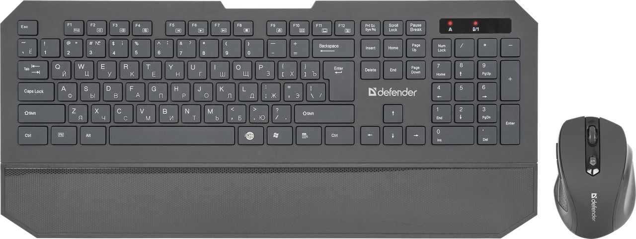 Беспроводной Комплект, Клавиатура + Мышь, Defender Berkeley C-925 Nano,B Черн RUS Кл:104+12 М:6кн, 8