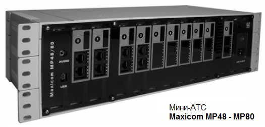 Мини АТС Maxicom MP80 базовый блок, 10 мест для плат расширения (настенное исполнение) - фото 1 - id-p77121119