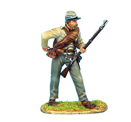 Коллекционный солдатик, Гражданская война США, Пехотинец 13-го Алабамского полка, готовит порох
