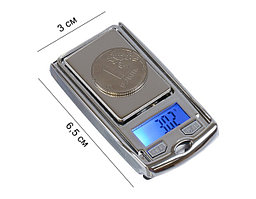 Весы LuazON LVU-03 портативные, электронные, до 200 гр, черный/хром