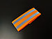 Светоотражающий эластичный браслет оранжевый с двумя полосками, фото 2