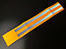 Светоотражающий эластичный браслет оранжевый с двумя полосками, фото 4
