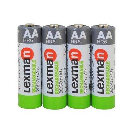 Аккумуляторы [перезаряжаемые батарейки] NiMH LEXMAN GREEN {4 шт., pre-charged} (АА / 2000 mAh), фото 2