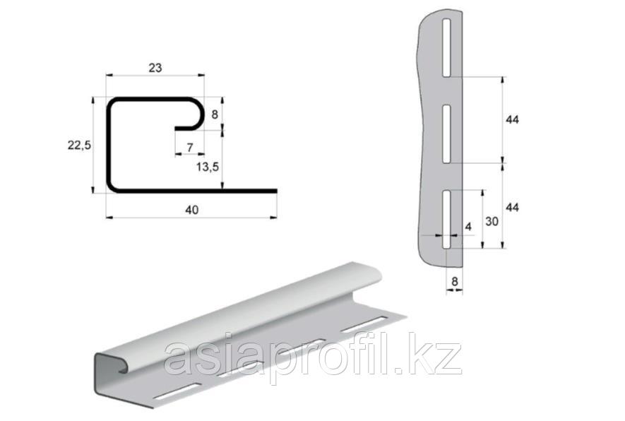 Профиль J для Фасадных панелей Белый 3000 мм - фото 2 - id-p77376085