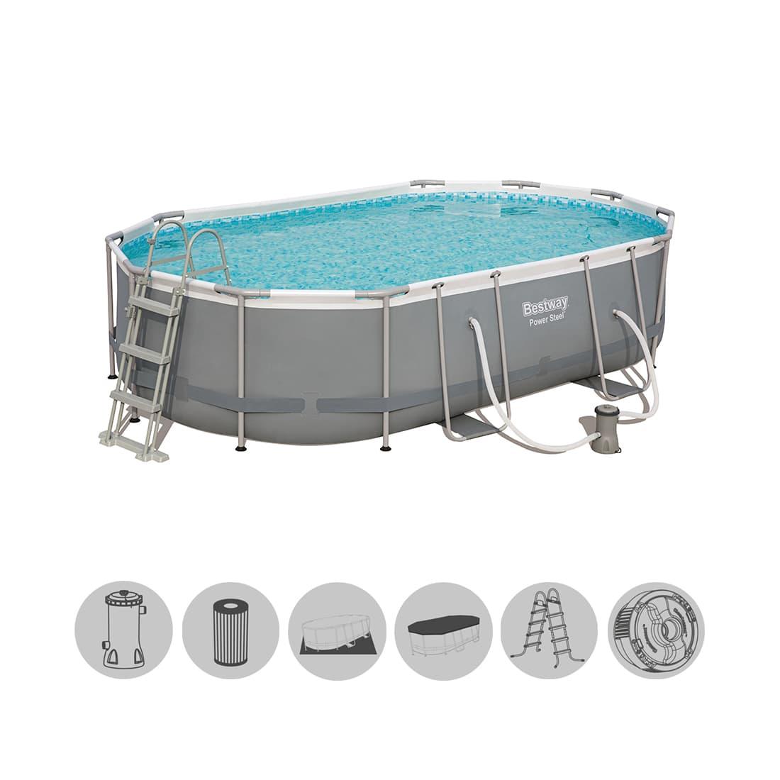 КАРКАСНЫЙ БАССЕЙН BESTWAY 56448 488 х 305 х 107 СМ