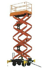 Қайшы көтергіш. Көтеру биіктігі 9 м, жұмыс биіктігі 11 м