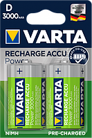 Заряжаемые Аккумуляторные Батарейки VARTA (D) 3000 mAh (блистер)