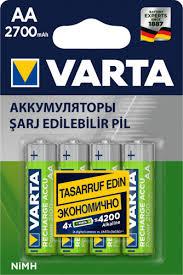 Заряжаемые Аккумуляторные Батарейки VARTA (AA) 2700 mAh (блистер) - фото 1 - id-p77139844