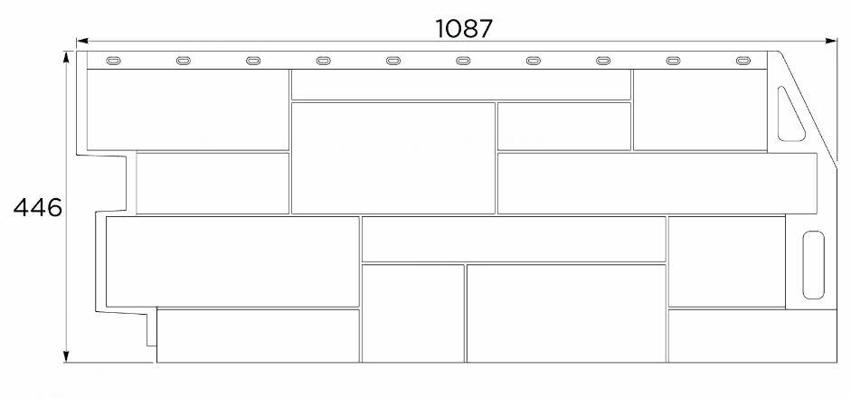 Фасадные панели Кварцевый 1087x446 мм (0,41 м2) Камень природный FINEBER - фото 2 - id-p77436934