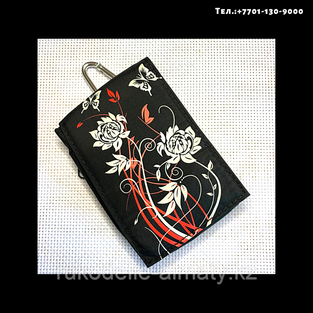 Чехол для сотового телефона "Golla" черный с цветочным принтом пионы - фото 1 - id-p77438895
