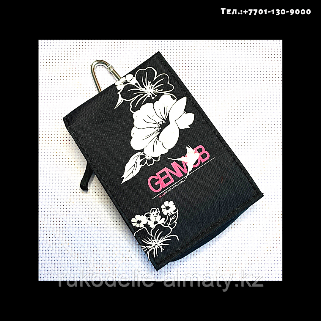 Чехол для сотового телефона "Golla" черный с цветами и надписью цветок - фото 1 - id-p77438912