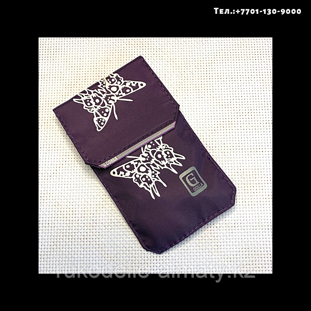 Чехол для сотового телефона "бабочки"вертикальный фиолетовый - фото 1 - id-p77438946